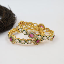 Ruby Polki Bangles 1073-21