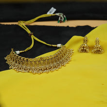 Antique Gold Plated Choker Necklace Set 9991-28