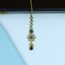 Ruby Green Maang Tikka 7186-0344