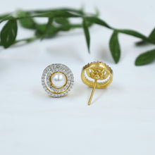 Tops/Studs Pearl Zircon/AD Earring 20124-08
