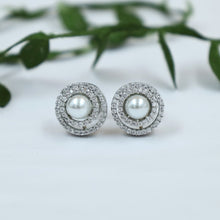 Tops/Studs Pearl Zircon/AD Earring 20124-08
