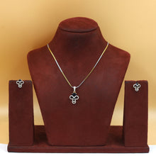 Light Zircon/AD Pendant Set 20144-08
