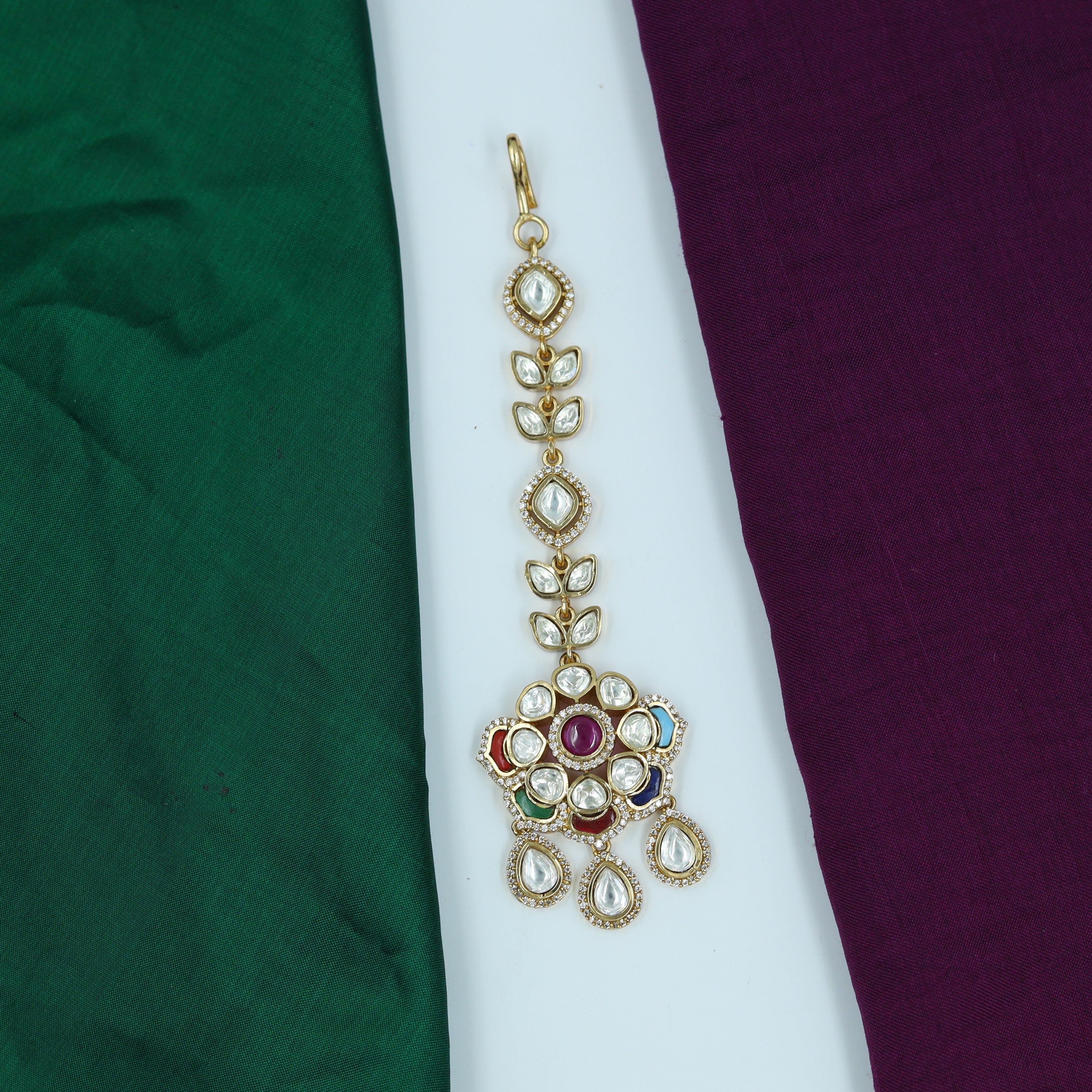 Buy Sabyasachi Inspired Moissanite Kundan Maang Tikka 16659-87