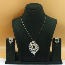 Stylish Zircon/AD Pendant Set 20162-08