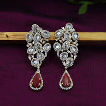 Ruby Zircon/AD Earring 13815-0904