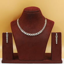 Round Neck Zircon/AD Necklace Set 20211-08
