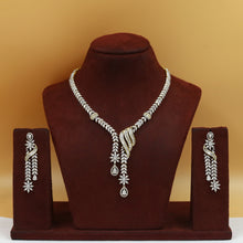 Round Neck Zircon/AD Necklace Set 20222-08