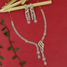 Round Neck Zircon/AD Necklace Set 20222-08