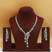 Round Neck Zircon/AD Necklace Set 20222-08