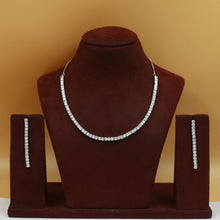 Round Neck Zircon/AD Necklace Set 20213-08