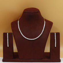 Round Neck Zircon/AD Necklace Set 20213-08