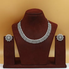 Round Neck Zircon/AD Necklace Set 20225-08