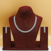 Round Neck Zircon/AD Necklace Set 20220-08