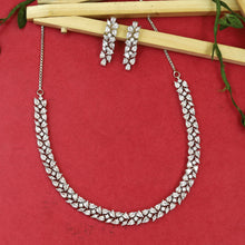 Round Neck Zircon/AD Necklace Set 20220-08