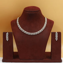 Round Neck Zircon/AD Necklace Set 20220-08