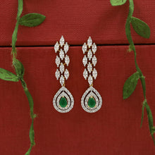 Round Neck Zircon/AD Necklace Set 20214-08