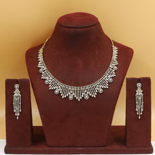 Round Neck Zircon/AD Necklace Set 20223-08