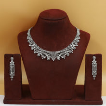 Round Neck Zircon/AD Necklace Set 20223-08