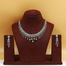 Round Neck Zircon/AD Necklace Set 20218-08
