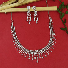 Round Neck Zircon/AD Necklace Set 20218-08