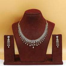 Round Neck Zircon/AD Necklace Set 20218-08