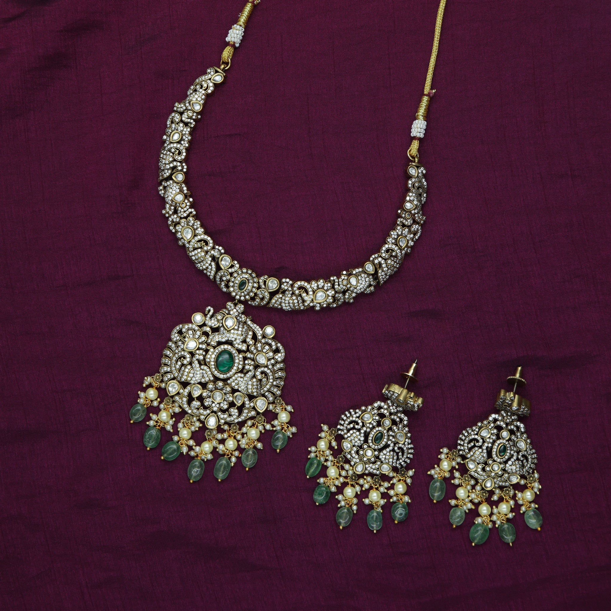 Designer Kundan Pendant Set 11071-21