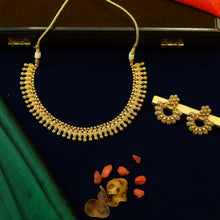 Round Neck Gold Look Necklace Set 7163-33