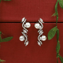 Round Neck Pearl Zircon/AD Necklace Set 20216-08