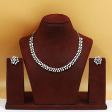 Round Neck Zircon/AD Necklace Set 20208-08