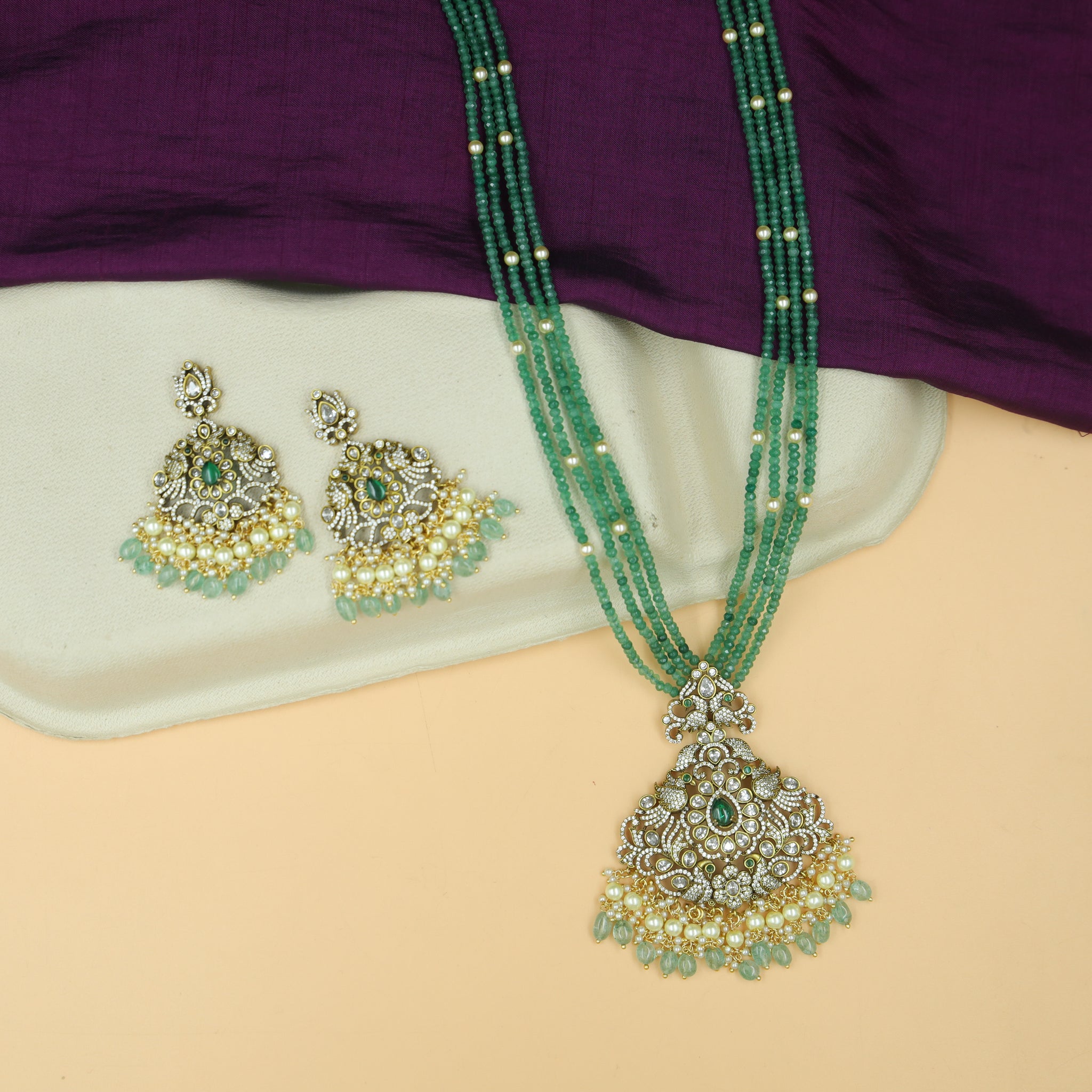 Designer Kundan Pendant Set 11074-21