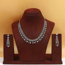 Round Neck Zircon/AD Necklace Set 20217-08