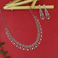 Round Neck Zircon/AD Necklace Set 20217-08