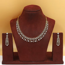 Round Neck Zircon/AD Necklace Set 20217-08