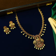 Ruby Gold Look Necklace Set