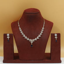 Round Neck Zircon/AD Necklace Set 20209-08