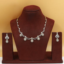 Round Neck Zircon/AD Necklace Set 20212-08