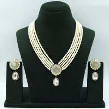 Sabyasachi Inspired Moissanite Round Neck Kundan Necklace Set 16639-87