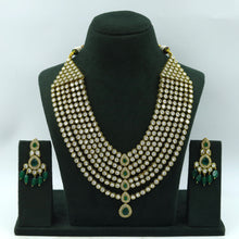Round Neck Polki Necklace Set 16464-21