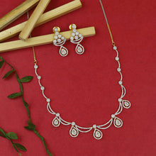 Round Neck Zircon/AD Necklace Set 20212-08