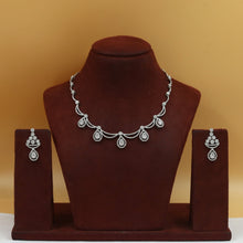 Round Neck Zircon/AD Necklace Set 20212-08