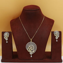 Stylish Zircon/AD Pendant Set 20160-08