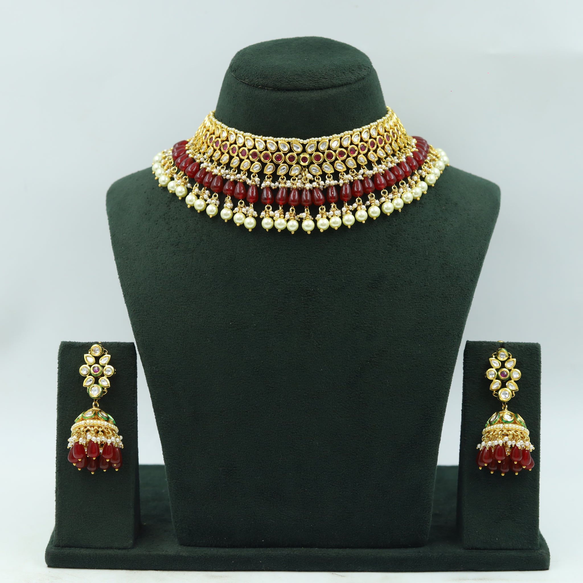 Choker Kundan Necklace Set 10162-28