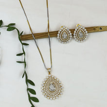 Stylish Zircon/AD Pendant Set 20159-08