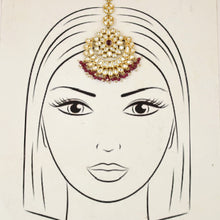 Pink Kundan Maang Tikka 18860-6042
