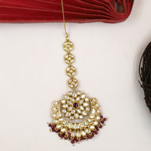 Pink Kundan Maang Tikka 18860-6042