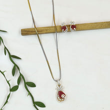 Light Zircon/AD Pendant Set 20153-08