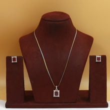 Light Zircon/AD Pendant Set 20151-08