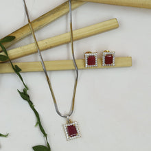 Light Zircon/AD Pendant Set 20151-08