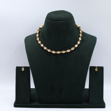 Ruby Gold Look Necklace Set