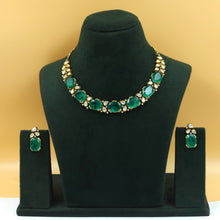Sabyasachi Inspired Round Neck Kundan Necklace Set 18713-87
